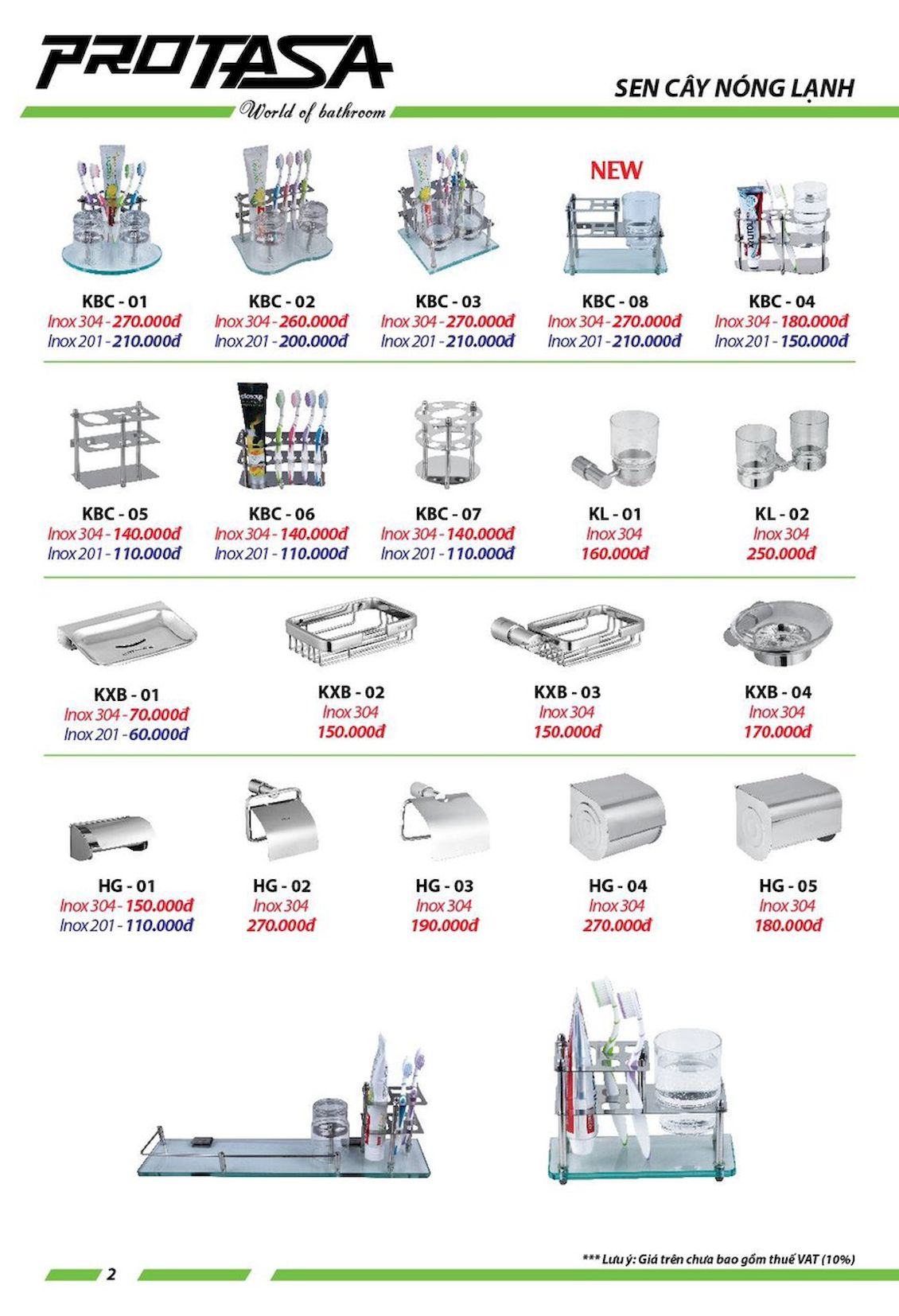 Thiết bị vệ sinh PROTASA Catalogue và Bảng giá mới nhất /Page 15